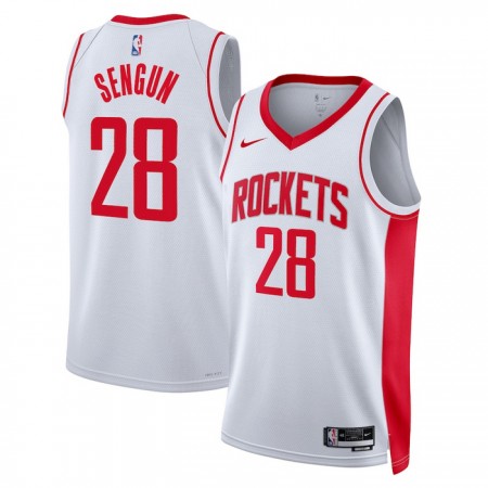 NBA Mænd Trøje Houston Rockets Alperen Sengun 28 2022-23 Nike Association Edition Hvid Swingman